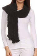 Sakkas Becca Luxuriously Soft Stretchy Amazing Scarf - Wear in Many Ways#color_Black