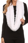 Sakkas Becca Luxuriously Soft Stretchy Amazing Scarf - Wear in Many Ways#color_White