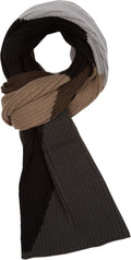 Sakkas Miller Unisex Long Ribbed Knit Aztec Winter Scarf#color_Black