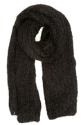 Sakkas Grecia Women's Solid Long Extra Soft Textured Winter Scarf#color_ Black