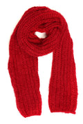 Sakkas Grecia Women's Solid Long Extra Soft Textured Winter Scarf#color_ Red