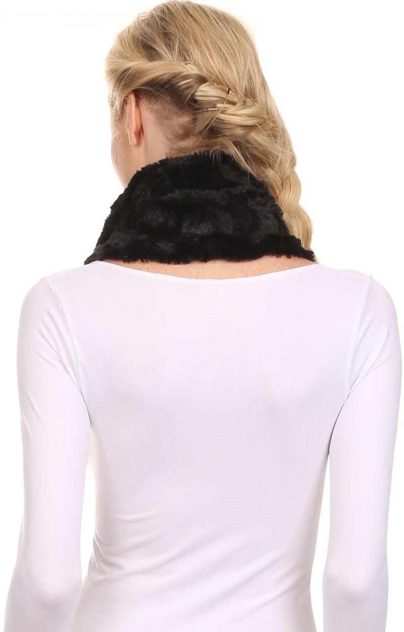 Sakkas Abhy  Soft Fall Winter Furry Infinity Wrap Scarf