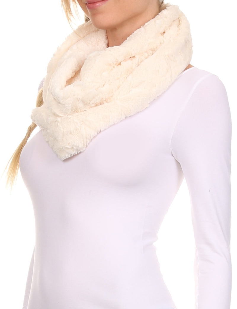 Sakkas Abhy  Soft Fall Winter Furry Infinity Wrap Scarf