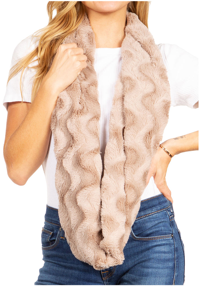 Sakkas Abhy  Soft Fall Winter Furry Infinity Wrap Scarf