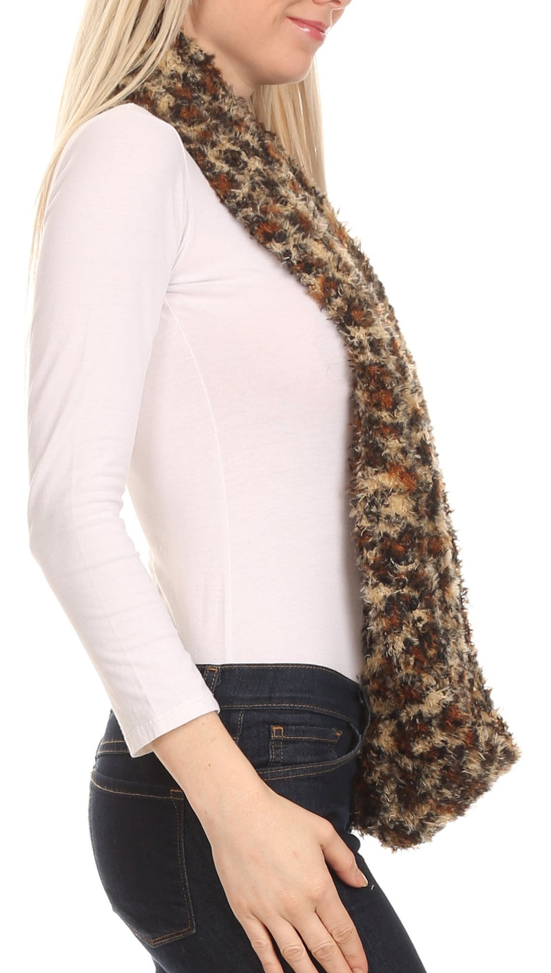 Sakkas Abhy  Soft Fall Winter Furry Infinity Wrap Scarf