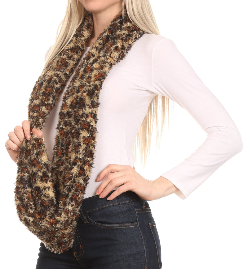 Sakkas Abhy  Soft Fall Winter Furry Infinity Wrap Scarf