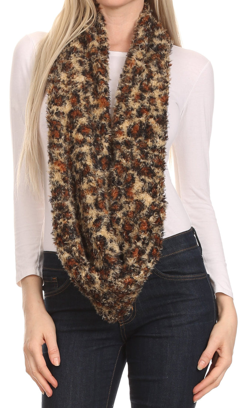 Sakkas Abhy  Soft Fall Winter Furry Infinity Wrap Scarf