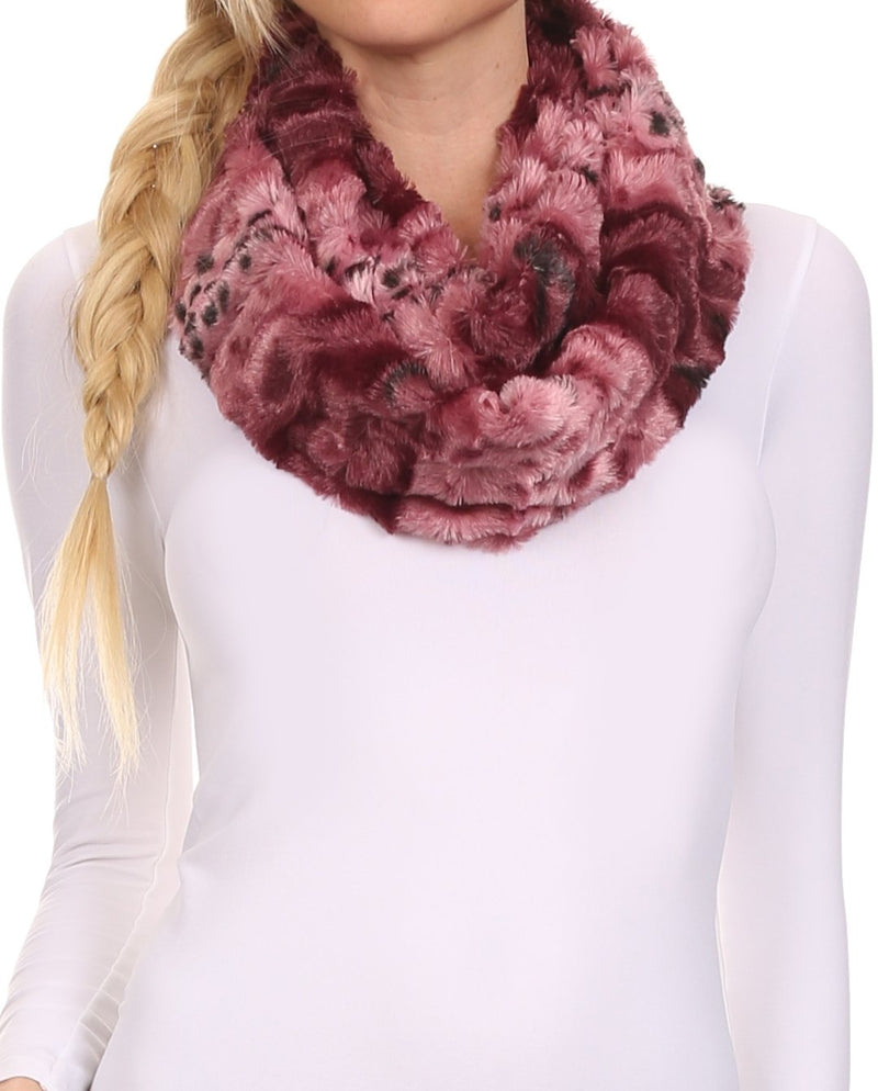 Sakkas Abhy  Soft Fall Winter Furry Infinity Wrap Scarf