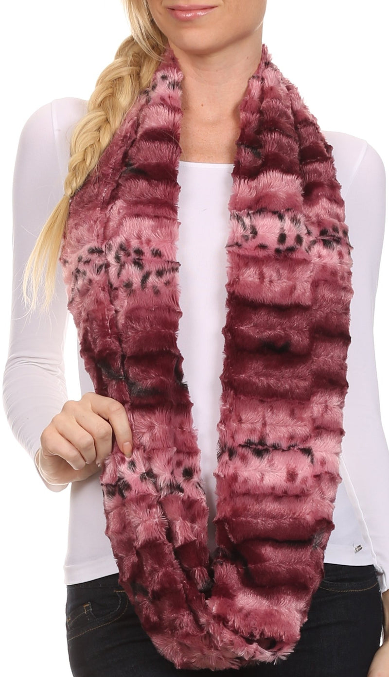 Sakkas Abhy  Soft Fall Winter Furry Infinity Wrap Scarf