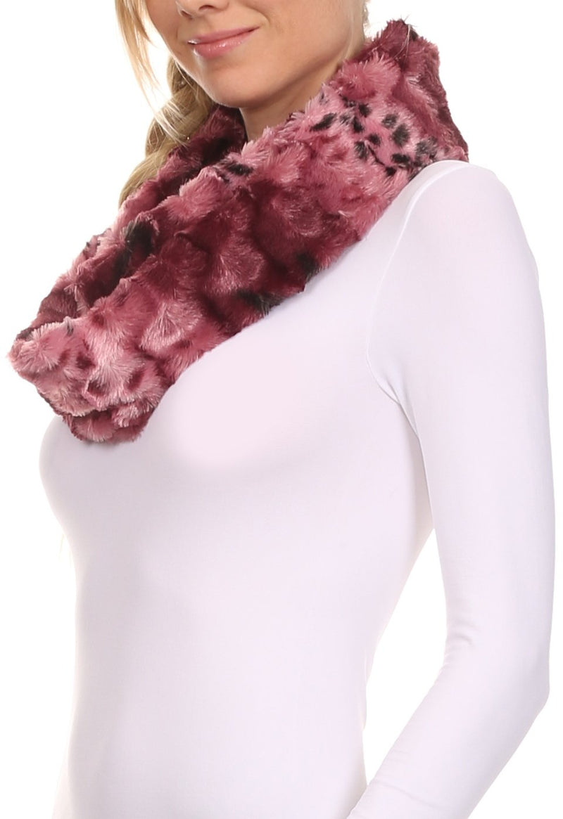 Sakkas Abhy  Soft Fall Winter Furry Infinity Wrap Scarf