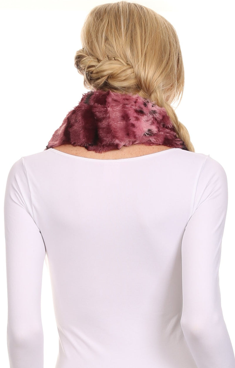 Sakkas Abhy  Soft Fall Winter Furry Infinity Wrap Scarf