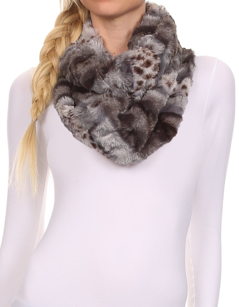 Sakkas Abhy  Soft Fall Winter Furry Infinity Wrap Scarf