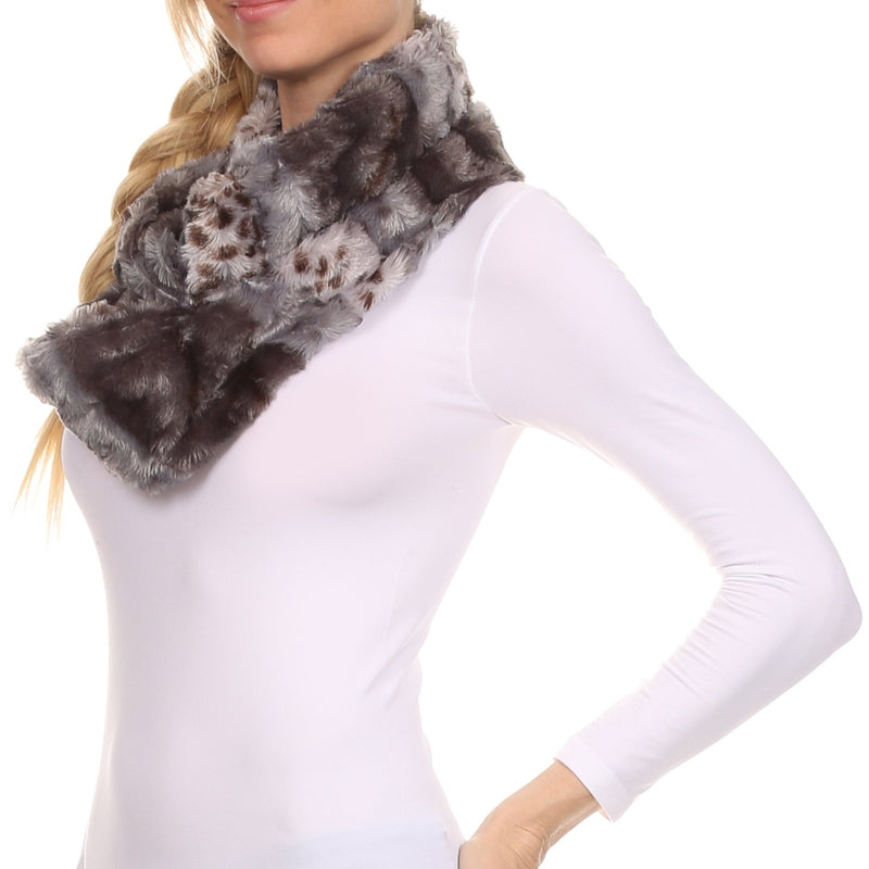 Sakkas Abhy  Soft Fall Winter Furry Infinity Wrap Scarf