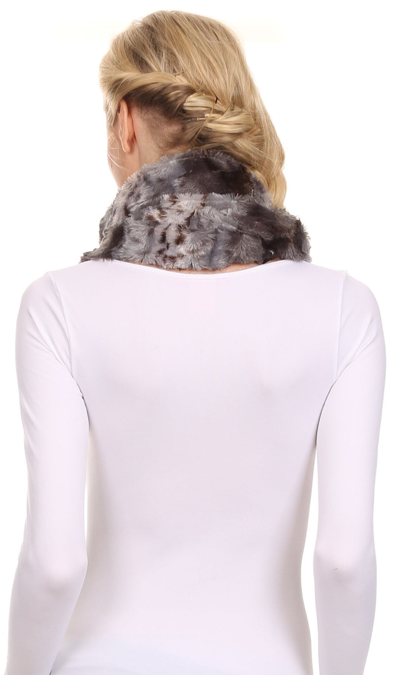 Sakkas Abhy  Soft Fall Winter Furry Infinity Wrap Scarf