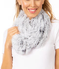 Sakkas Abhy  Soft Fall Winter Furry Infinity Wrap Scarf#color_4-Black