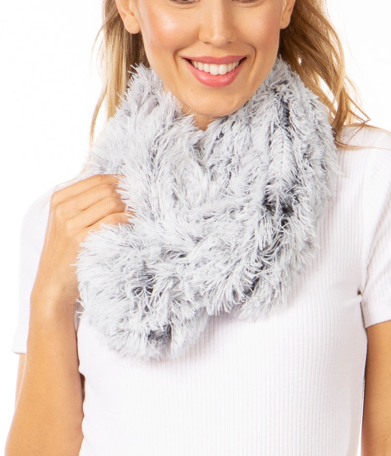 Sakkas Abhy  Soft Fall Winter Furry Infinity Wrap Scarf