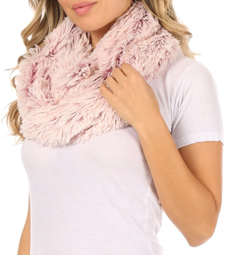 Sakkas Abhy  Soft Fall Winter Furry Infinity Wrap Scarf