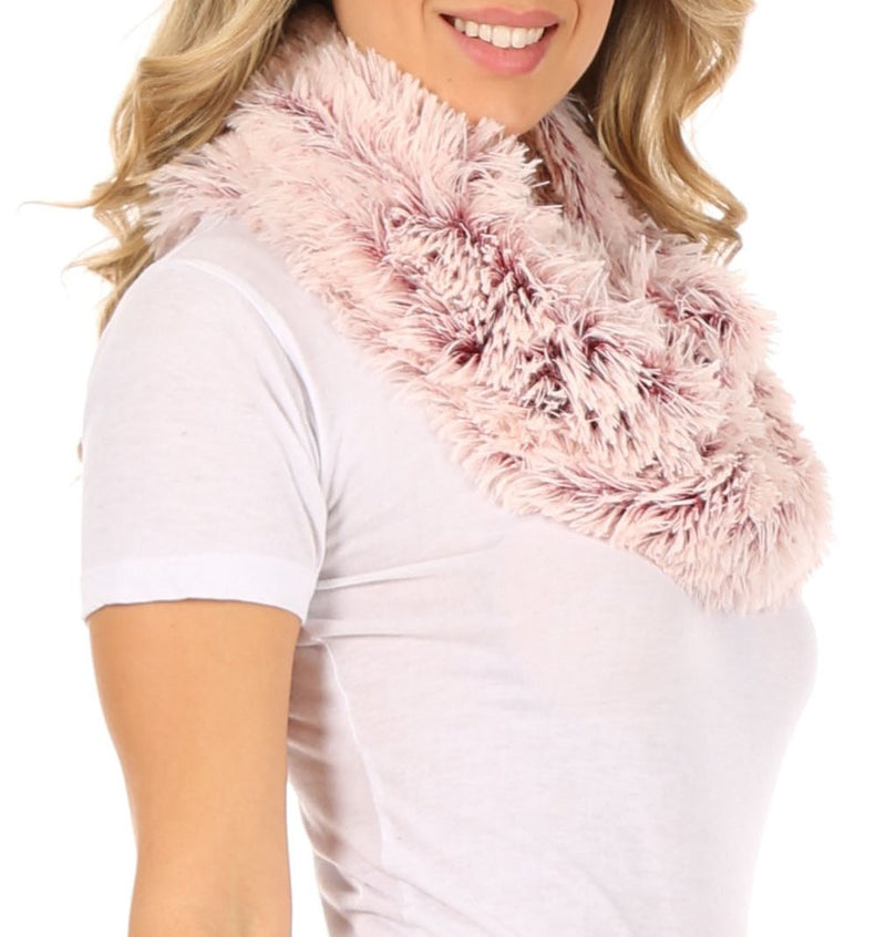 Sakkas Abhy  Soft Fall Winter Furry Infinity Wrap Scarf