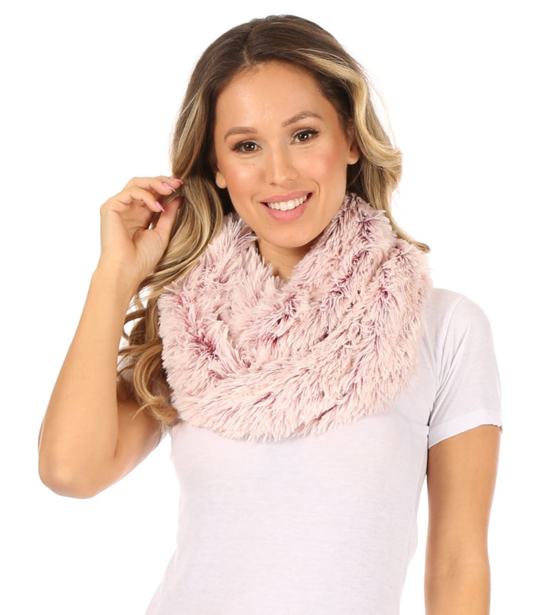 Sakkas Abhy  Soft Fall Winter Furry Infinity Wrap Scarf