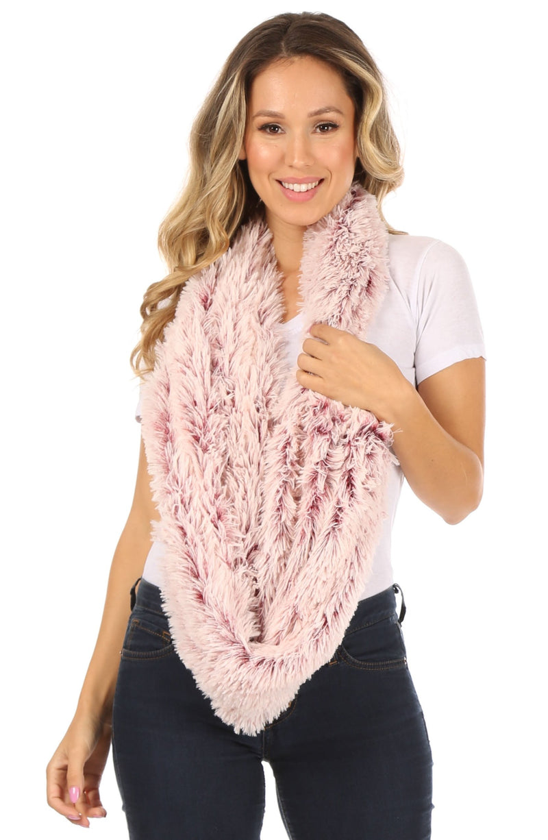 Sakkas Abhy  Soft Fall Winter Furry Infinity Wrap Scarf