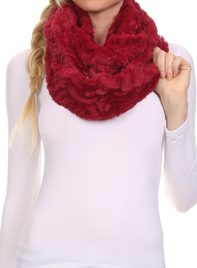 Sakkas Abhy  Soft Fall Winter Furry Infinity Wrap Scarf