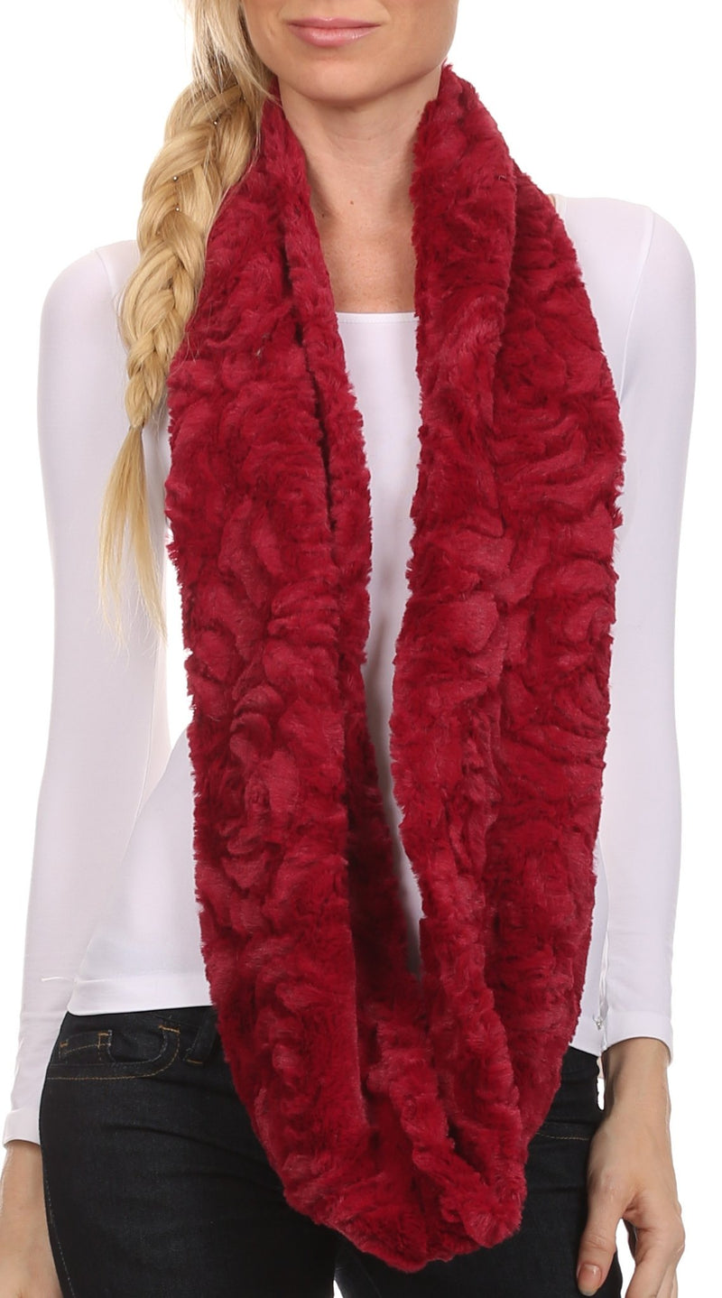 Sakkas Abhy  Soft Fall Winter Furry Infinity Wrap Scarf