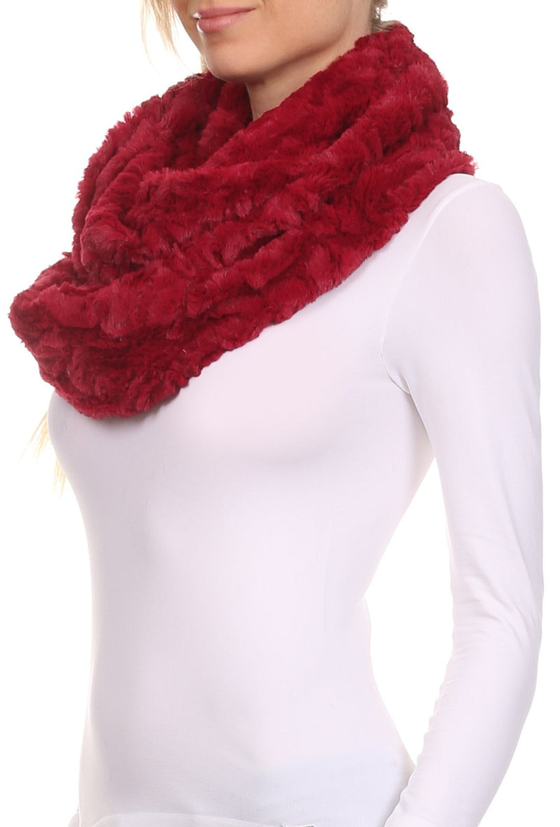 Sakkas Abhy  Soft Fall Winter Furry Infinity Wrap Scarf