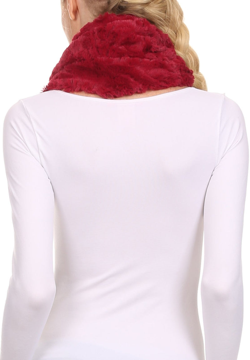 Sakkas Abhy  Soft Fall Winter Furry Infinity Wrap Scarf