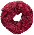 Sakkas Abhy  Soft Fall Winter Furry Infinity Wrap Scarf#color_5-Cranberry