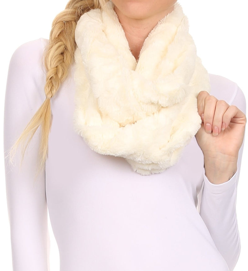 Sakkas Abhy  Soft Fall Winter Furry Infinity Wrap Scarf