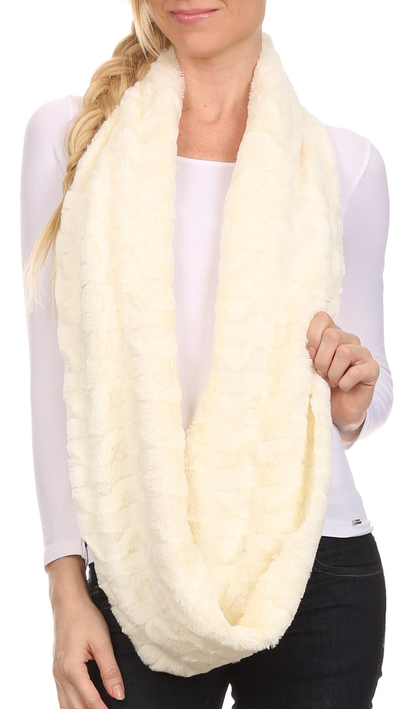 Sakkas Abhy  Soft Fall Winter Furry Infinity Wrap Scarf