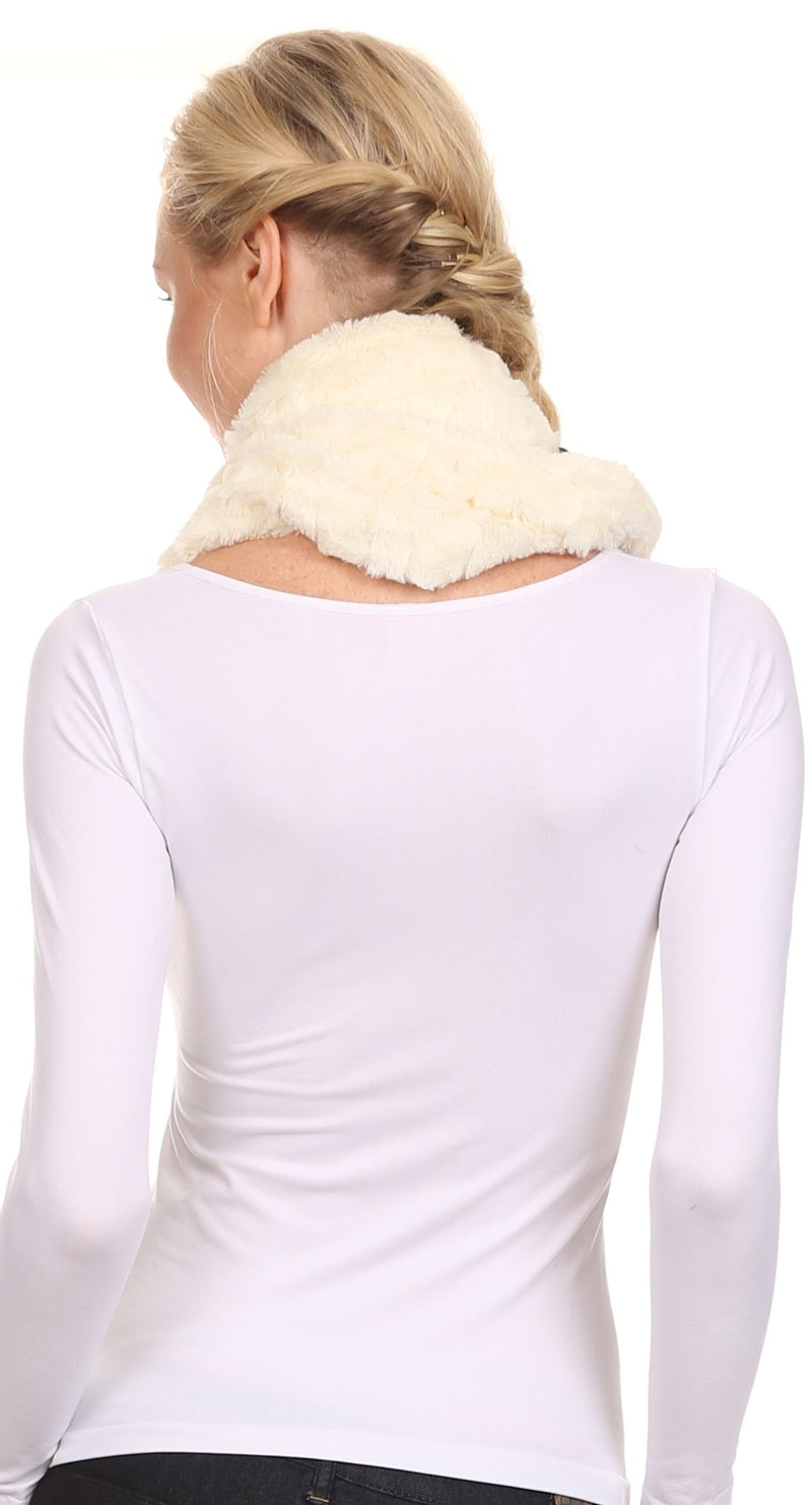 Sakkas Abhy  Soft Fall Winter Furry Infinity Wrap Scarf