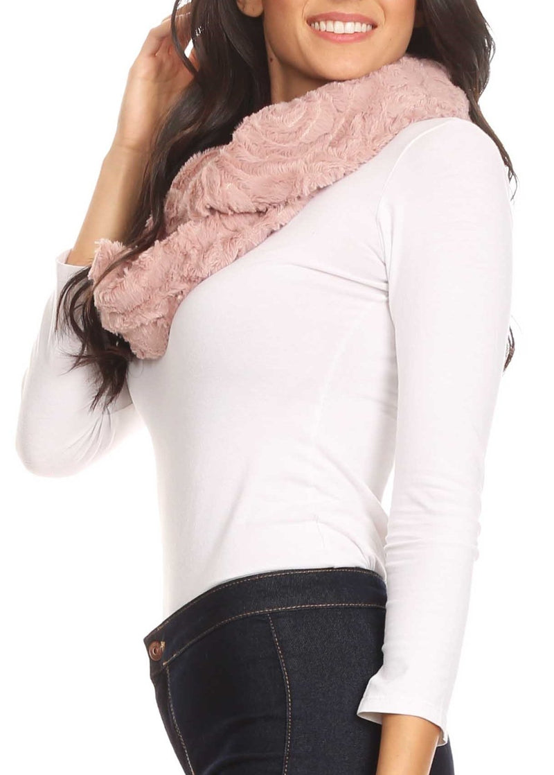 Sakkas Abhy  Soft Fall Winter Furry Infinity Wrap Scarf