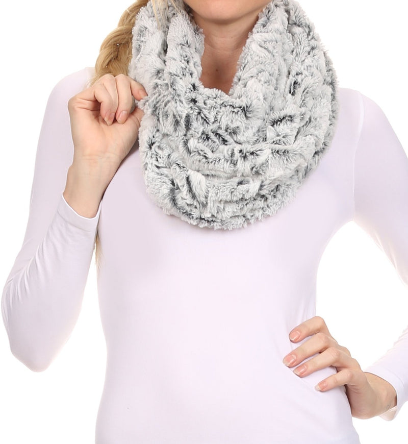 Sakkas Abhy  Soft Fall Winter Furry Infinity Wrap Scarf