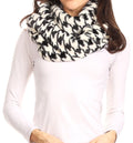 Sakkas Abir Soft Furry Reversible Short Twist Wrap Around Infinity Scarf#color_1533-3-Black