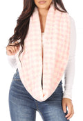 Sakkas Abir Soft Furry Reversible Short Twist Wrap Around Infinity Scarf#color_1533-3-LtPink