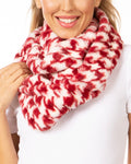 Sakkas Abir Soft Furry Reversible Short Twist Wrap Around Infinity Scarf#color_3-Red