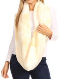 Sakkas Abir Soft Furry Reversible Short Twist Wrap Around Infinity Scarf#color_4-Brown