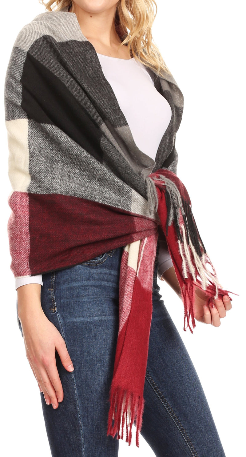 Sakkas Martinna Women's Winter Warm Super Soft and Light Pattern Shawl Scarf Wrap