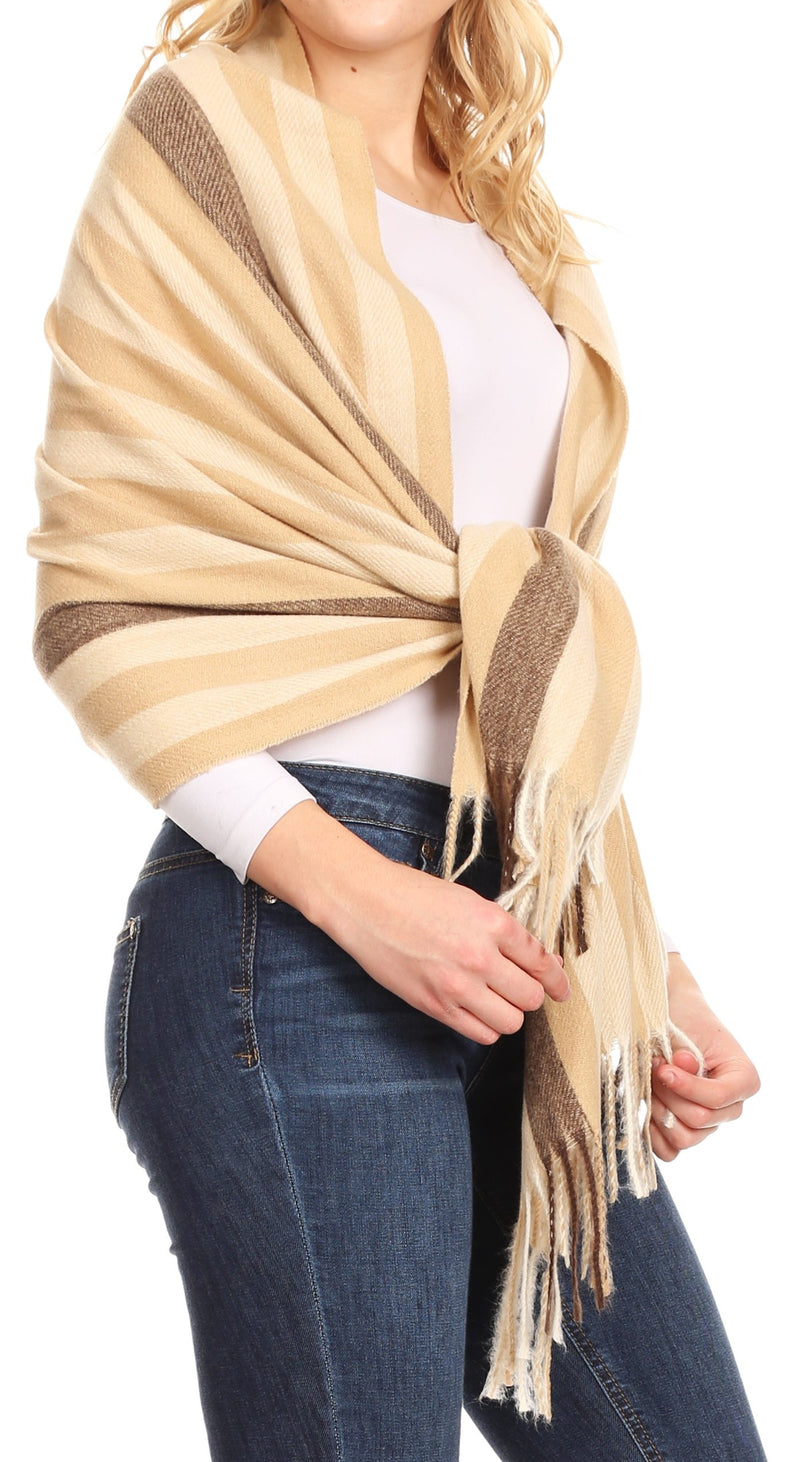 Sakkas Martinna Women's Winter Warm Super Soft and Light Pattern Shawl Scarf Wrap