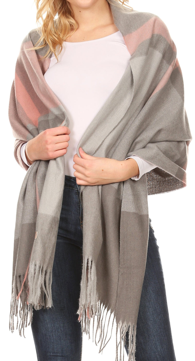 Sakkas Martinna Women's Winter Warm Super Soft and Light Pattern Shawl Scarf Wrap