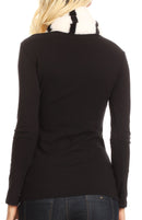 Sakkas Colette Faux Mink Warm Winter Soft Luxurious KeyHole Scarf