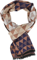 Sakkas Alvise Casual Variety Patterned Unisex Scarf Super Soft and Warm#color_YC16127-brown 