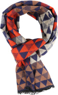 Sakkas Alvise Casual Variety Patterned Unisex Scarf Super Soft and Warm#color_YC16127-navyred 