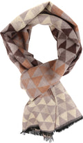 Sakkas Alvise Casual Variety Patterned Unisex Scarf Super Soft and Warm#color_YC16127-Taupe 