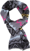 Sakkas Alvise Casual Variety Patterned Unisex Scarf Super Soft and Warm#color_YC16129-Pink 