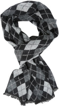 Sakkas Alvise Casual Variety Patterned Unisex Scarf Super Soft and Warm#color_YC16130-Black 