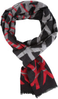 Sakkas Alvise Casual Variety Patterned Unisex Scarf Super Soft and Warm#color_YC16135-Red 