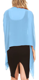 Sakkas Jona Women Soft Sheer Chiffon Bridal Wedding Evening Scarf Shawl Wrap Stole