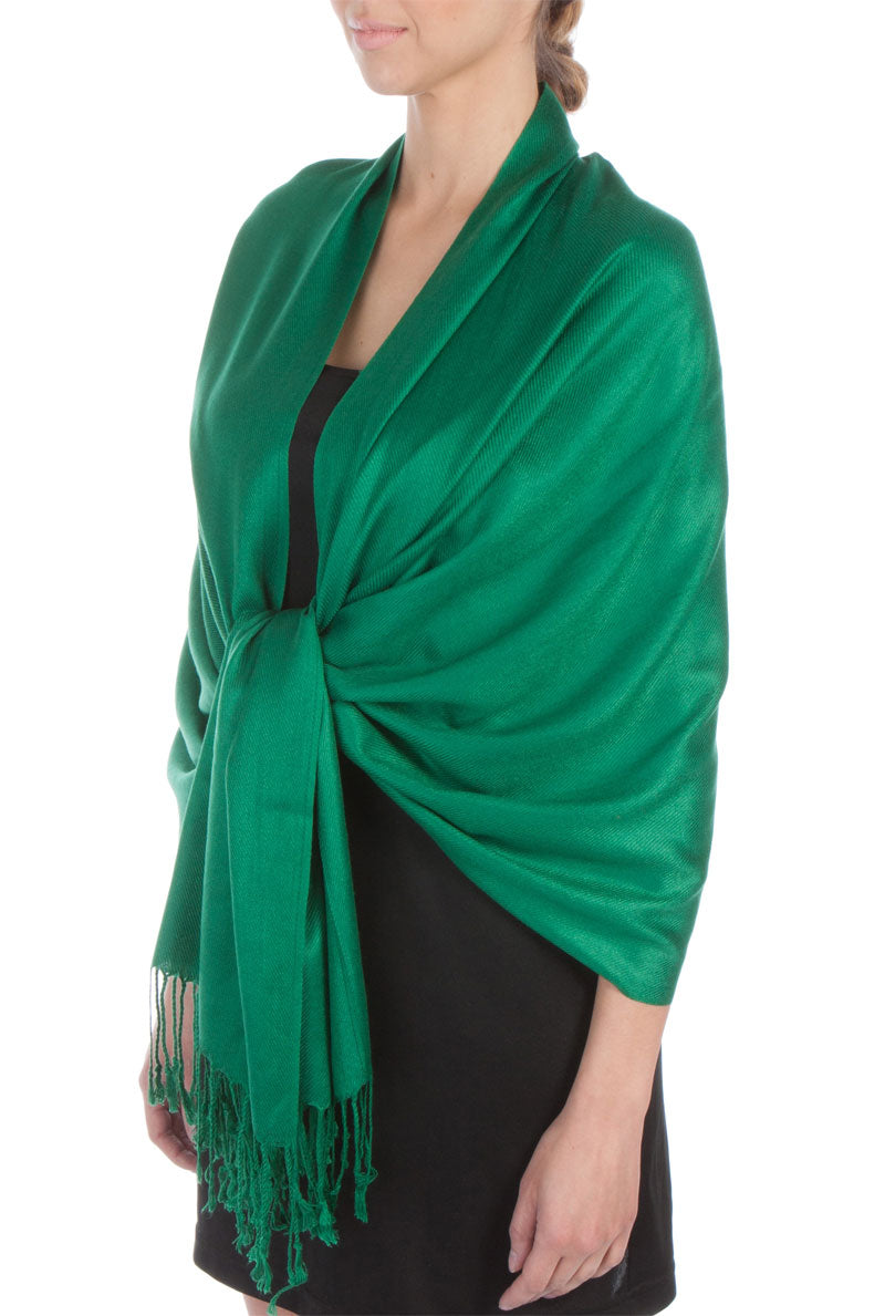 Sakkas Large Soft Silky Pashmina Shawl Wrap Scarf Stole in Solid Colors